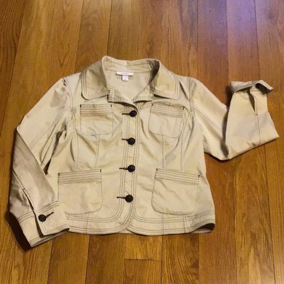 Dress Barn tan jacket, large, great condition - Picture 1 of 11